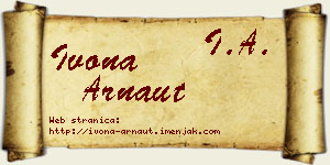 Ivona Arnaut vizit kartica